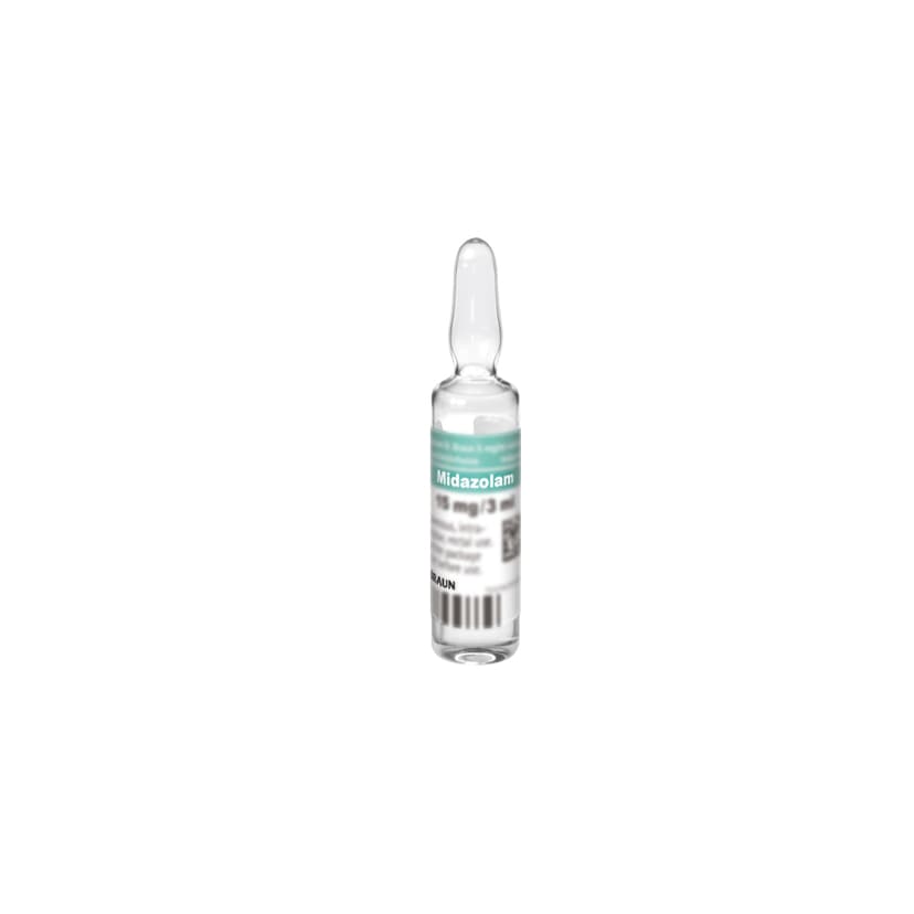 Midazolam B. Braun 15 mg/3ml-Versatile IV Anesthetic. Solution for injection / infusion or rectal solution
